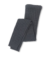 Girls Charcoal Cable Knit Tights