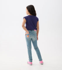 Girls Pretty Patches Stretch Jeans