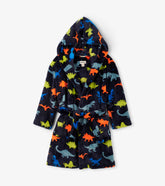 Boys Dino Herd Fleece Robe