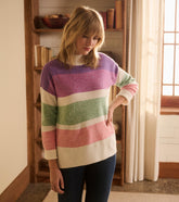 Mock Neck Tunic - Sunrise Color Block