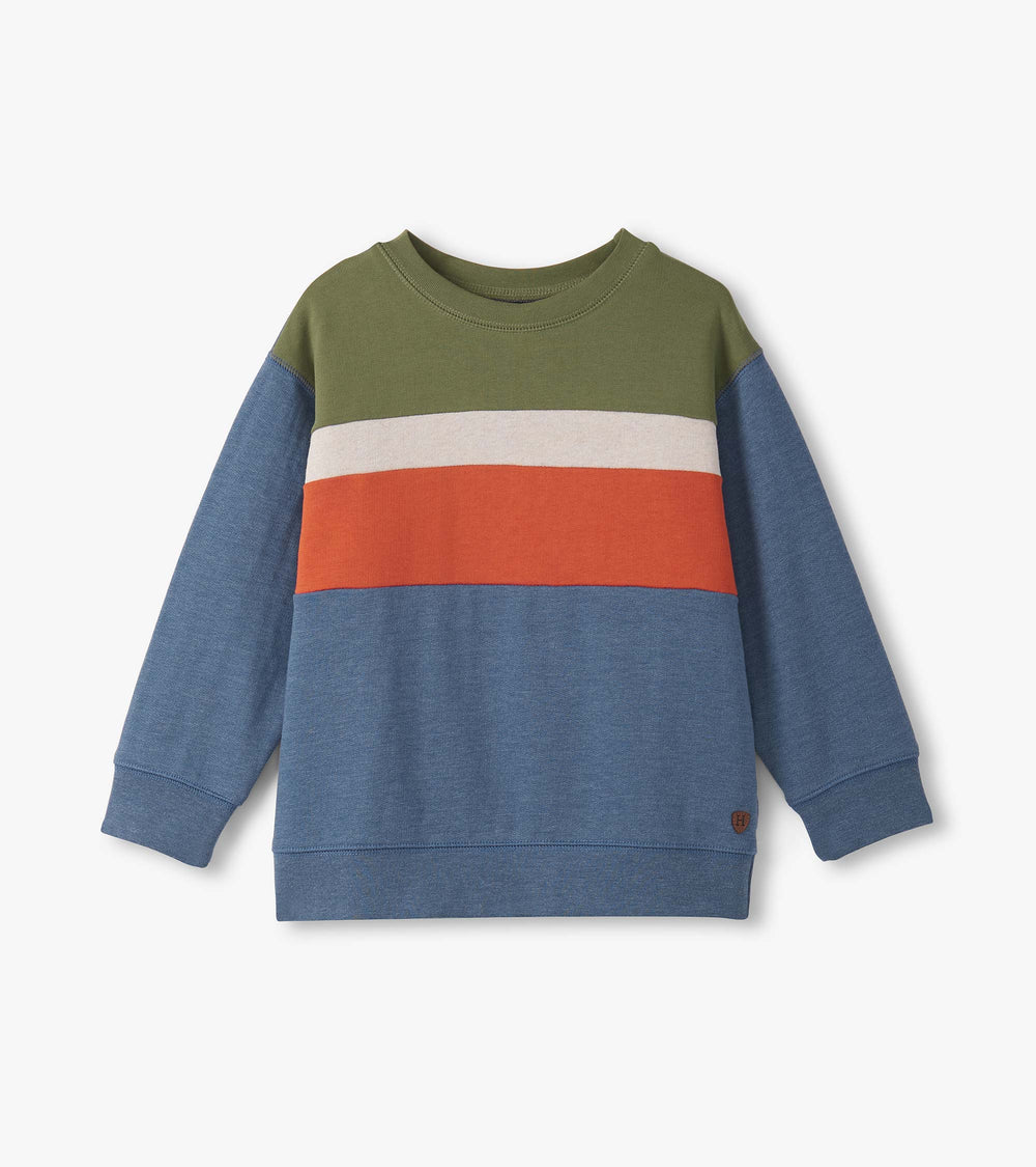 Boys Autumn Color Block Sweatshirt
