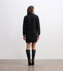 Anna Notch Neck Dress - Black