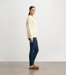 V-Neck Slouchy Sweater - Cream