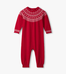 Baby Girls Fair Isle Sweater Romper