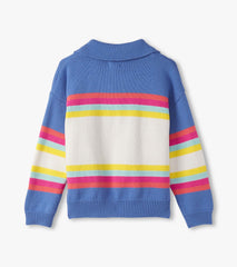 Girls Royal Colorblock Johnny Collar Sweater