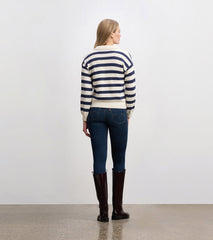 Johnny Collar Sweater - Nautical Stripes