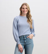 Braided Sweater - Bright Denim Blue