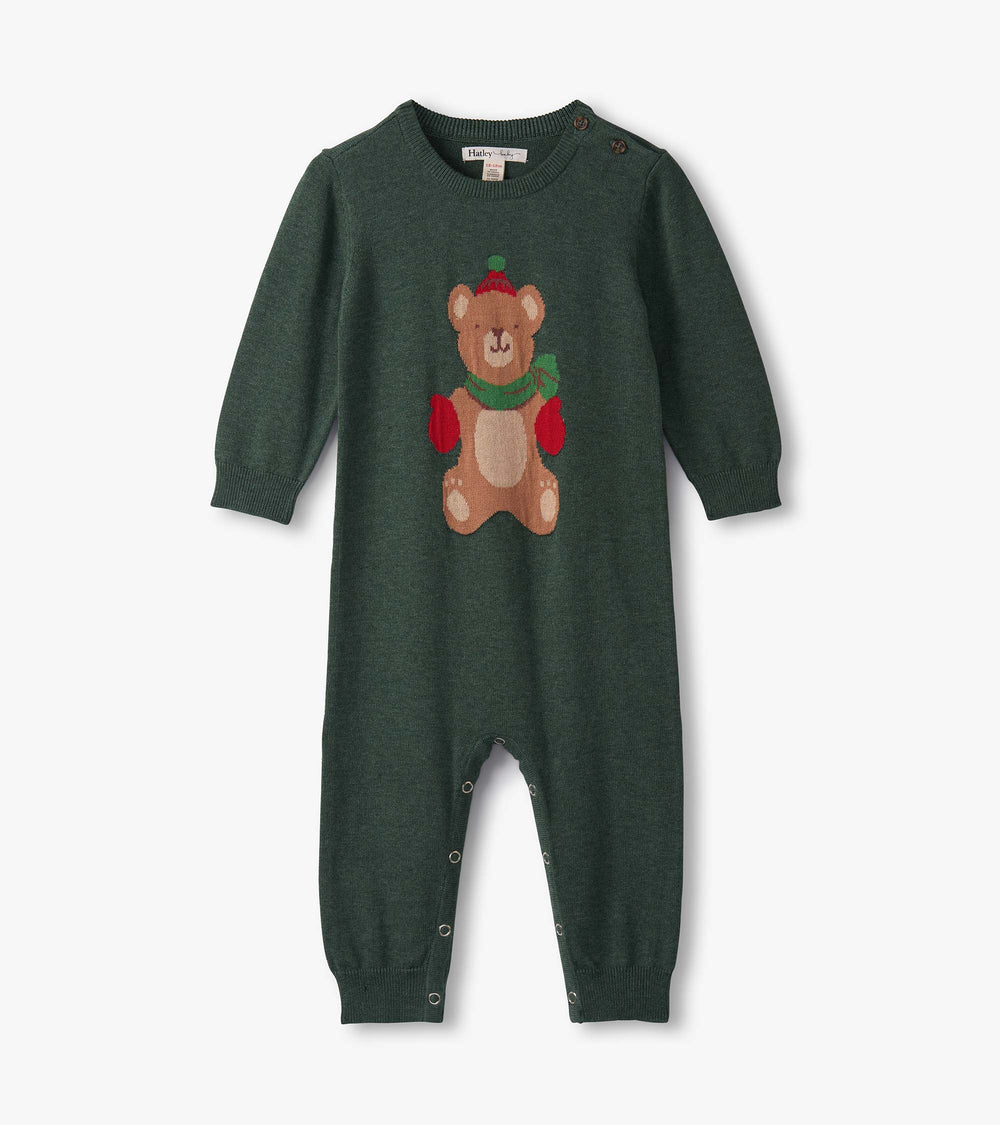 Baby Boys Teddy Bear Sweater Romper