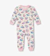 Baby Girls Elegant Swans Cotton Sleeper