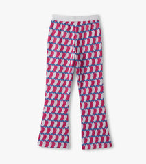Girls Graphic Hearts Fun Waist Flare Pants