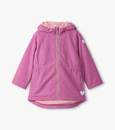 Girls Heart Swans Color Changing Zip-Up Rain Jacket