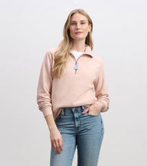 Mock Neck Pullover - Pink