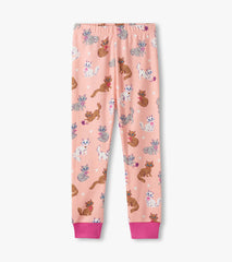 Girls Little Kitties Cotton Pajama Set