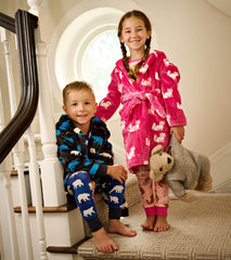 Girls Little Kitties Fuzzy Fleece Robe