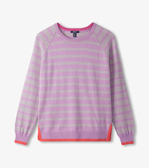 Olivia Sweater - Lilac Pink Stripes