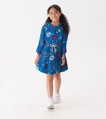 Girls Love of Music Cinched Waist Dress