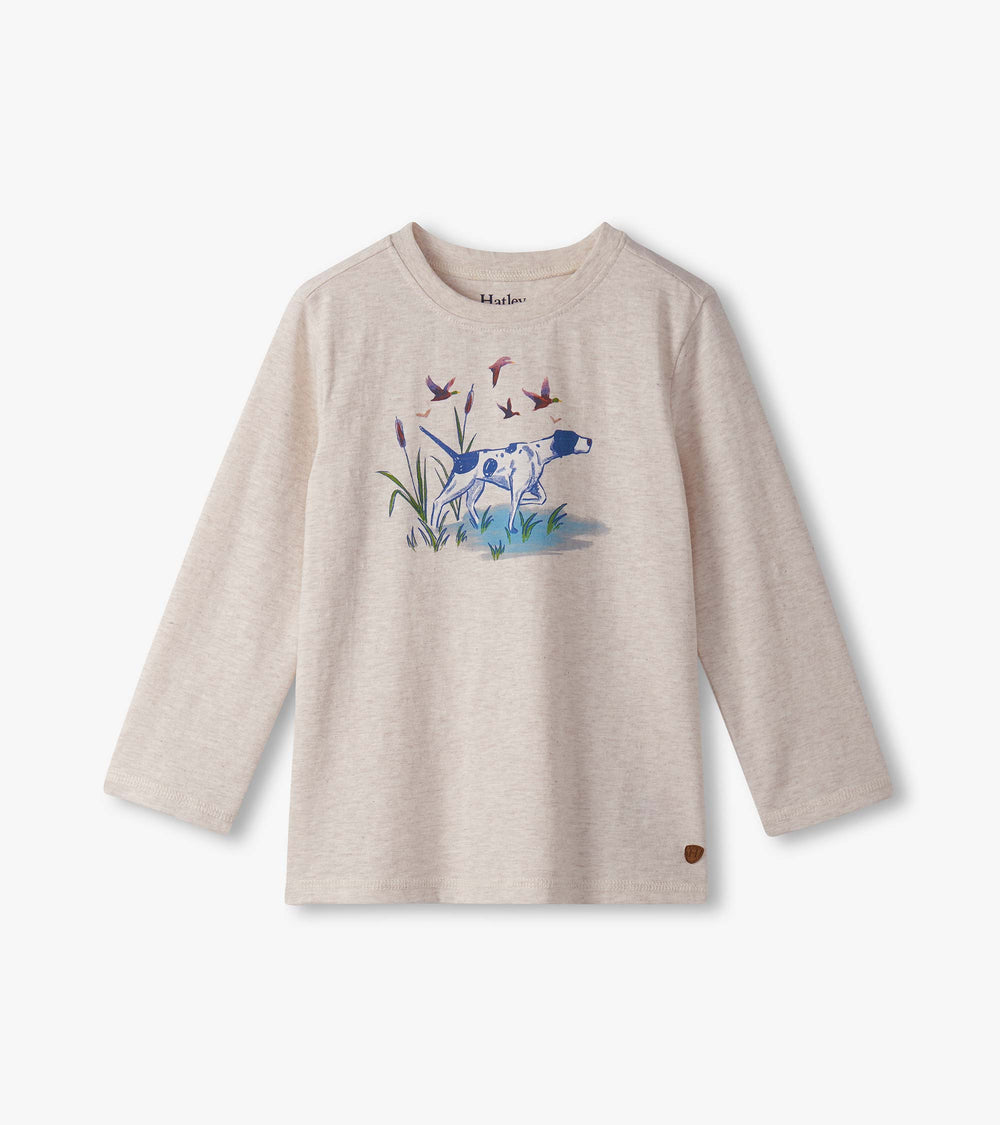 Boys Hunting Dogs Long Sleeve Graphic Tee