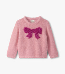 Baby & Toddler Girls Shiny Bow Furry Sweater