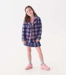 Girls Preppy Plaid Pleated Skirt