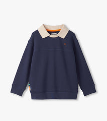 Boys Patriot Blue Fooler Polo Pullover