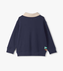 Boys Patriot Blue Fooler Polo Pullover