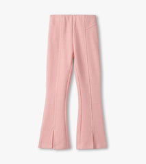 Girls Flamingo Pink Herringbone Bell Bottoms