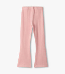 Girls Flamingo Pink Herringbone Bell Bottoms