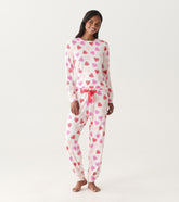 Women's Cut Out Hearts Pajama Set