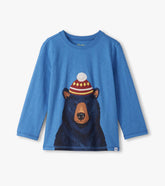 Boys Bear Long Sleeve Graphic Tee