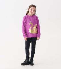 Girls Swan Slouchy Pullover
