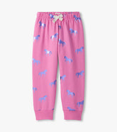 Girls Shimmer Horses Cuffed Track Pants