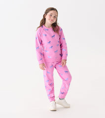 Girls Shimmer Horses Cuffed Track Pants