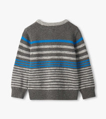 Boys Speckle Stripe Crew Neck Sweater