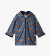 Boys Landscape Tractors Zip-UP Rain Jacket