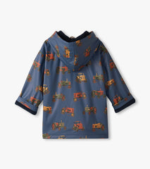 Boys Landscape Tractors Zip-UP Rain Jacket