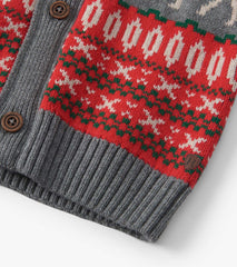 Boys Winter Elk Shawl Collar Cardigan