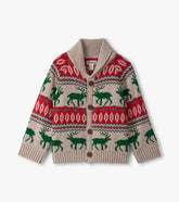 Baby & Toddler Boys Winter Elk Shawl Collar Cardigan