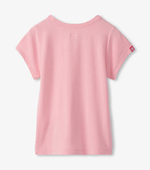 Girls Candy Pink Pocket T-Shirt
