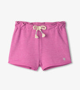Girls Purple Paper Bag Shorts