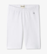 Girls White Bike Shorts