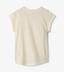 Girls Glowing Butterfly Tie Front T-Shirt
