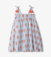 Girls Crinkle Gauze Girls Floral Dress