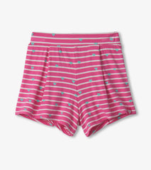 Baby & Toddler Girls Rose Hearts Patch Pocket Shorts