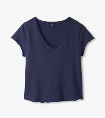 Sadie V-Neck Tee - Patriot Blue