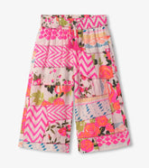 Girls Floral Patchwork Cropped Culottes