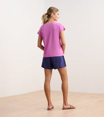 Slouchy Pocket Tee - Orchid