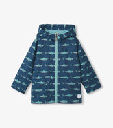 Boys Shark Tank Zip-Up Lightweight Rain Jacket