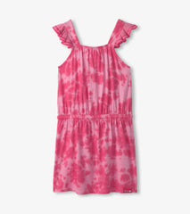 Girls Tie Dye Crush Crochet Bodice Dress