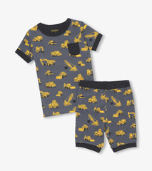 Boys Under Construction Short Pajama Set