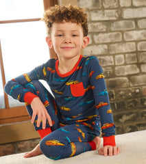 Boys Sport Cars Bamboo Pajama Set